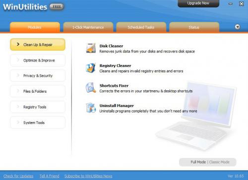 โปรแกรมปรับแต่งคอมพิวเตอร์ WinUtilities Free