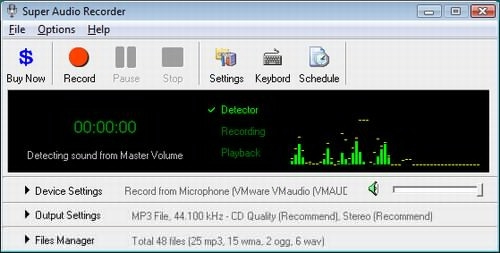 โปรแกรมอัดเสียง Super Audio Recorder