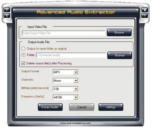 โปรแกรมแยกเสียง Free Audio Extractor