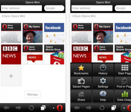 Opera บนมือถือ iPhone Opera บนมือถือ iPhone