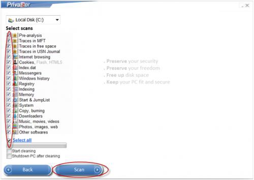 โปรแกรมจัดการคอม ลบไฟล์ขยะ PrivaZer