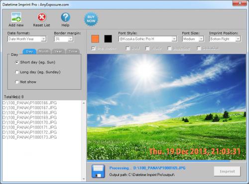 โปรแกรมใส่วันที่ในรูป Datetime Imprint Pro