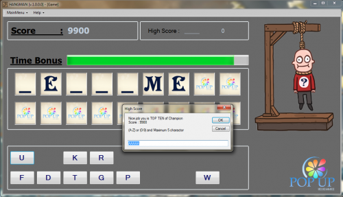 เกมส์ฝึกคำศัพท์ภาษาอังกฤษ Hangman South