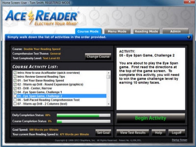 โปรแกรมฝึกอ่านภาษาอังกฤษ AceReader