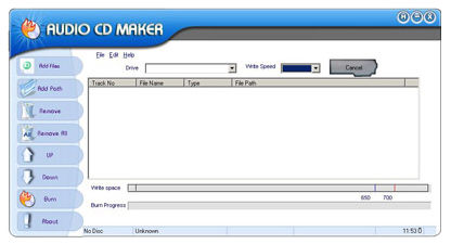 โปรแกรม Audio CD Maker โปรแกรม Audio CD Maker