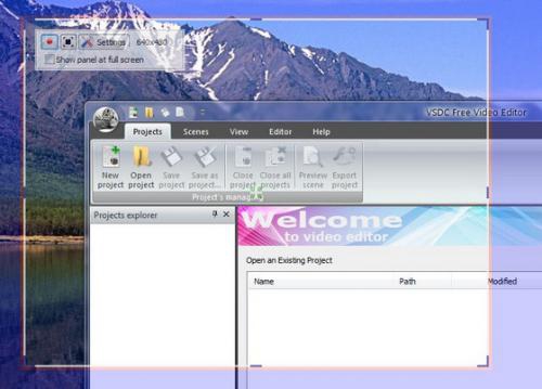 โปรแกรมอัดวิดีโอหน้าจอ VSDC Free Screen Recorder