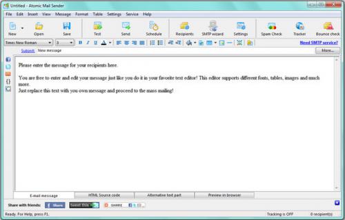 โปรแกรมส่งเมลเยอะๆ Atomic Mail Sender