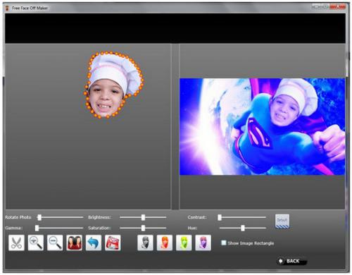 โปรแกรมแต่งรูปสลับหน้า Free Face Off Maker
