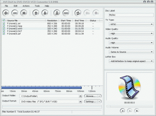 โปรแกรมแปลงไฟล์ AVI DivX to DVD SVCD VCD Converter โปรแกรมแปลงไฟล์ AVI DivX to DVD SVCD VCD Converter