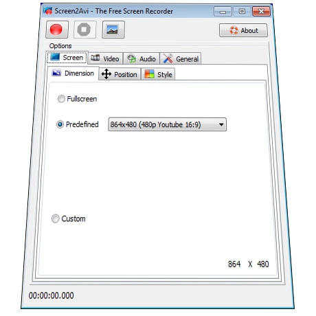 โปรแกรมอัดวิดีโอหน้าจอ Screen2Avi