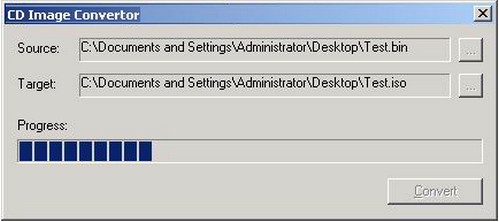 โปรแกรมแปลงไฟล์ BIN เป็น ISO