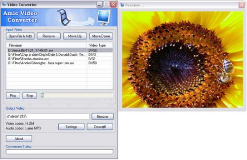 โปรแกรมแปลงไฟล์วิดีโอ Amic Video Converter โปรแกรมแปลงไฟล์วิดีโอ Amic Video Converter