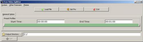 โปรแกรมตัดวิดีโอ Free Video Splitter