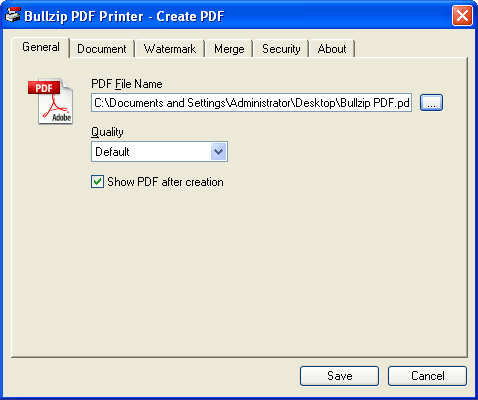 โปแกรมแปลงไฟล์ Bullzip PDF Printer โปแกรมแปลงไฟล์ Bullzip PDF Printer