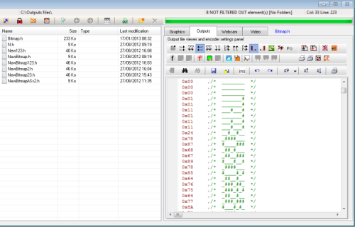 ดาวน์โหลดโปรแกรม Bitmap2LCD
