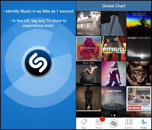 App ค้นหาเพลง Shazam