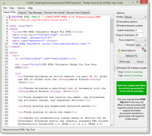 ดาวน์โหลดโปรแกม CSE HTML Validator Lite