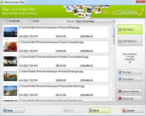 โปรแกรมแปลงไฟล์ Ashampoo Photo Converter โปรแกรมแปลงไฟล์ Ashampoo Photo Converter
