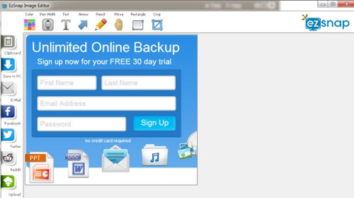 โปรแกรมจับภาพหน้าจอ EzSnap