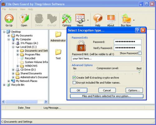 โปรแกรมเข้ารหัส File Own Guard