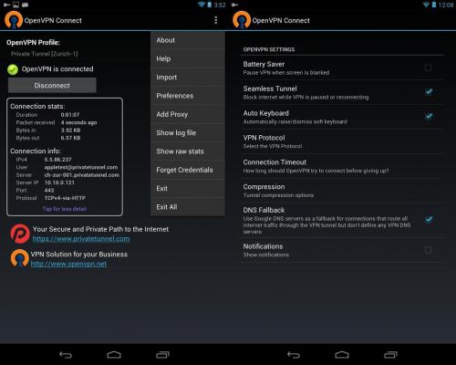 โหลดแอป OpenVPN Connect