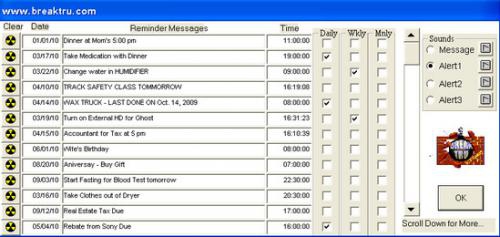 โปรแกรมนาฬิกา Breaktru ReMind โปรแกรมนาฬิกา Breaktru ReMind