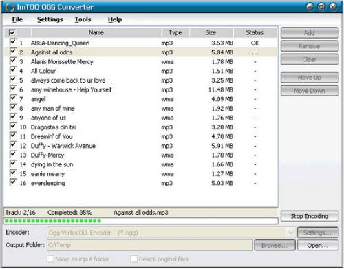 โปรแกรม ImTOO OGG Converter