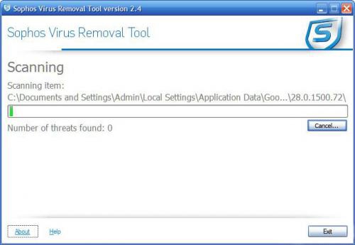 โปรแกรมสแกนไวรัส ลบมัลแวร์ Sophos Virus Removal Tool