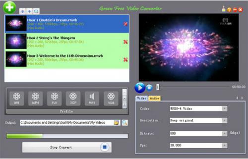โหลดโปรแกรม Green Free Video Converter