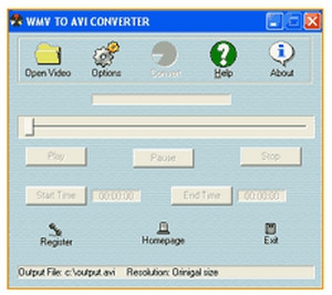 โปรแกรมแปลงไฟล์ WMV to AVI Converter 