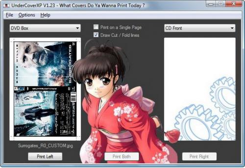 โปรแกรมทำปกแผ่นดีวีดี UnderCoverXP โปรแกรมทำปกแผ่นดีวีดี UnderCoverXP