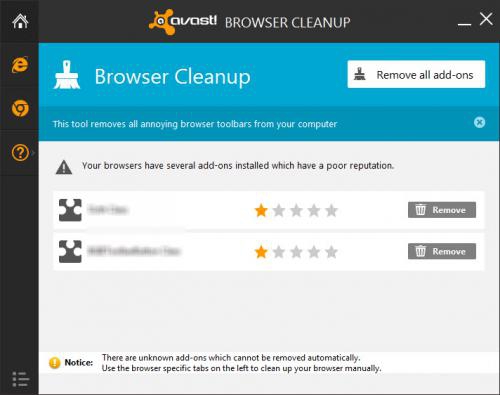 โปรแกรมจัดการเว็บเบราว์เซอร์ Avast Browser Cleanup โปรแกรมจัดการเว็บเบราว์เซอร์ Avast Browser Cleanup