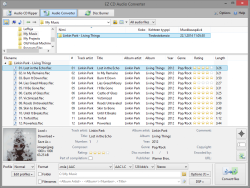 โปรแกรมแปลงไฟล์เพลง EZ CD Audio Converter โปรแกรมแปลงไฟล์เพลง EZ CD Audio Converter