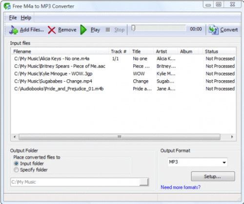 โหลดโปรแกรม M4a to MP3 Converter