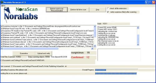 โปรแกรมสแกนไวรัส NoraScan