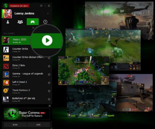 โปรแกรมแชทหาเพื่อน Razer Comms