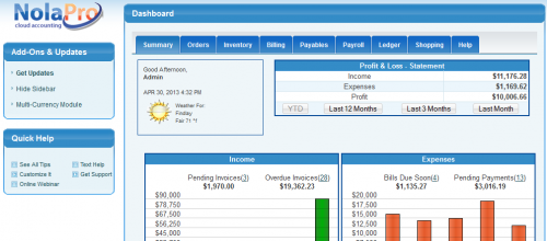 โปรแกรมจัดการร้าน NolaPro Free Accounting