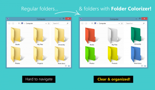 โปรแกรม เปลี่ยนสีโฟลเดอร์ Folder Colorizer