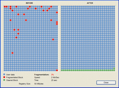 โปรแกรมจัดเรียงข้อมูล Registry Defragmentation