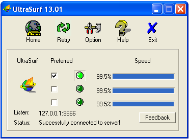 โปรแกรมปลดบล็อกเว็บ UltraSurf โปรแกรมปลดบล็อกเว็บ UltraSurf
