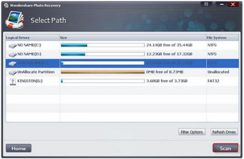 โปรแกรมกู้ไฟล์ Wondershare Photo Recovery โปรแกรมกู้ไฟล์ Wondershare Photo Recovery