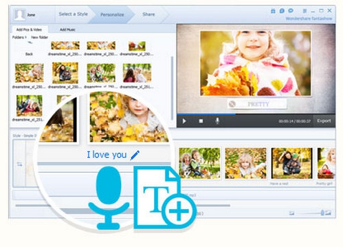 โปรแกรมทำวิดีโอ Wondershare Fantashow