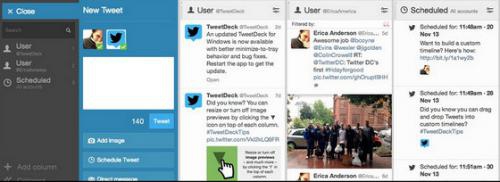 โปรแกรมเล่นทวิตเตอร์ในคอม TweetDeck