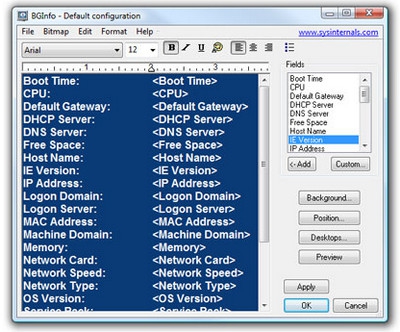 โปรแกรมดูสเปกคอมพิวเตอร์ BgInfo