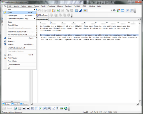โปรแกรมเขียนโปรแกรม เขียนโค้ด TotalEdit Pro