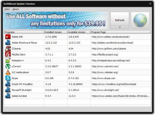 โปรแกรม Soft4Boost Update Checker