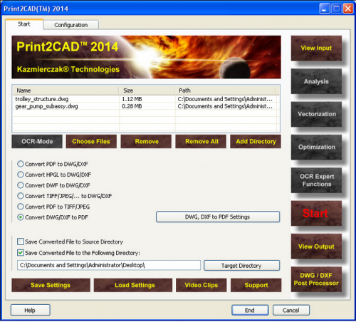 Print2CAD (โปรแกรม Print2CAD แปลง PDF เป็น DWG) : 