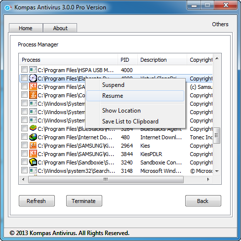 ดาวน์โหลดโปรแกรม Kompas Antivirus