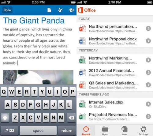 Microsoft Office Mobile บน iPad Microsoft Office Mobile บน iPad