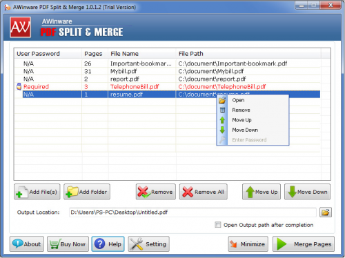 โปรแกรมรวมไฟล์ PDF